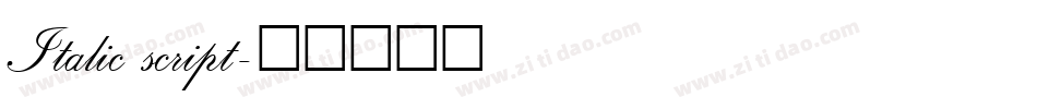 Italic script字体转换